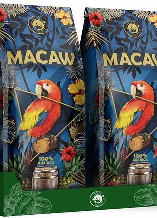 Зернова кава macaw свіжообсмажена 2x1kg 100% арабіка blue orca coffee