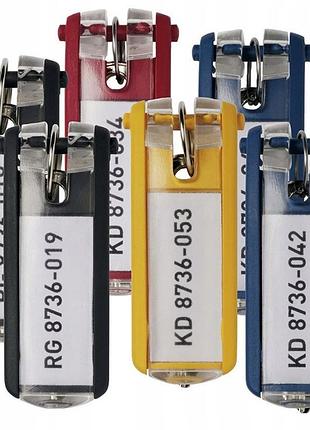 Підвіски для ключів durable key clip мікс 24 шт.