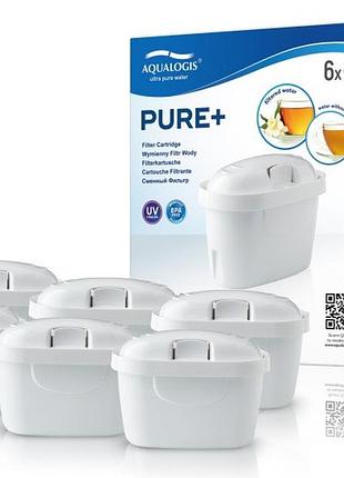Набір з 2 штук фільтр для води pure+ для глечика сумісний з dafi і brita 6 шт.