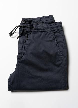 Hugo boss sabriel 2 casual pants cropped tapered fit trousers drawstring waistband navy  [pmh017421]