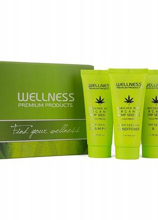 Набір для подорожей top3 wellness шампунь + маска + кондиціонер travel kit 50 мл