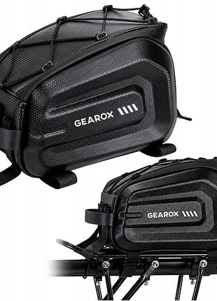 Сумка велосипедна gearox 4l на багажник водонепроникна чорна