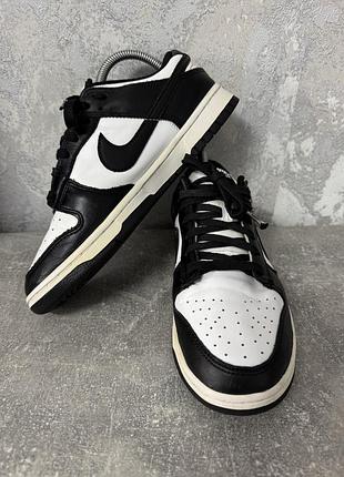 Кеди шкіряні nike dunk low panda 100% оригінал