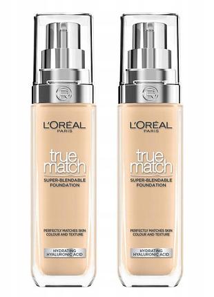 Набір 2 шт. тональний крем l'oréal true match рідкий 4.n neutral 30 мл