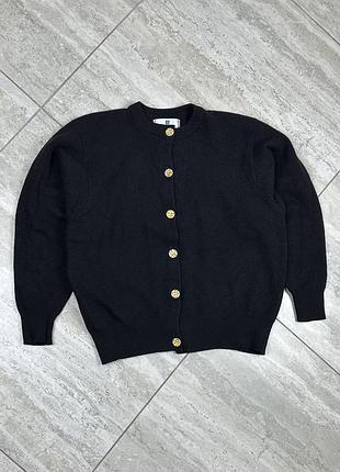 Vintage ballantyne 100% wool cardigan sweater women's black кофта світер кардиган