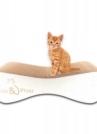 Картонний драпак для кота великий 70x23x24 см mruu&pruu