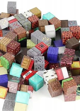 Магнітні блоки 100 штук мікс конструкторських блоків + 2 фігурки людей