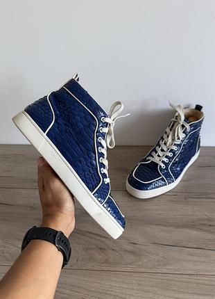 Черевики шкіряні christian louboutin flat python оригінал