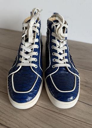Черевики шкіряні christian louboutin flat python оригінал 4