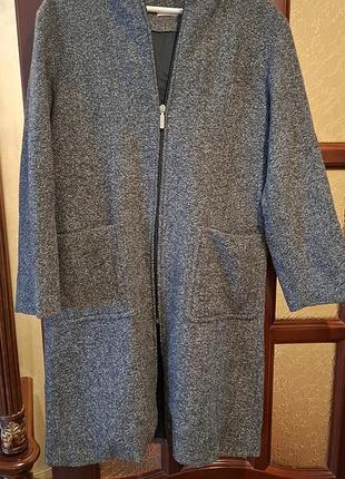 Пальто жіноче maxmara сіре вовняне розмір m