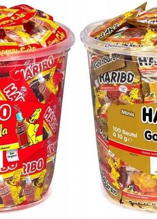 Цукерки haribo goldbaren золота happy cola mini 200 шт шт. 10г 2кг haribo