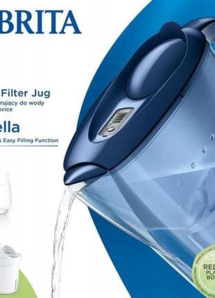 Кувшин brita marella cool 2,4л синій+картридж maxtra pro