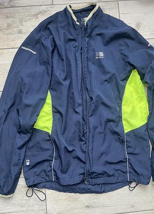 Вітровка чоловіча karrimor синя з салатовими вставками