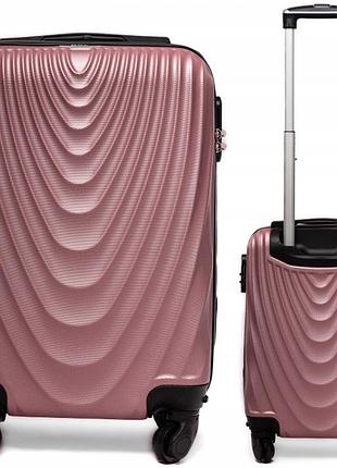 Валіза mała m кабінова на колесах подорожня abs ryanair wizzair 55x40x20