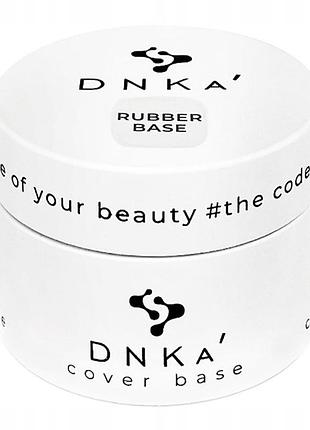 База для нігтів dnka rubber гібридна прозора 30 мл каучукова