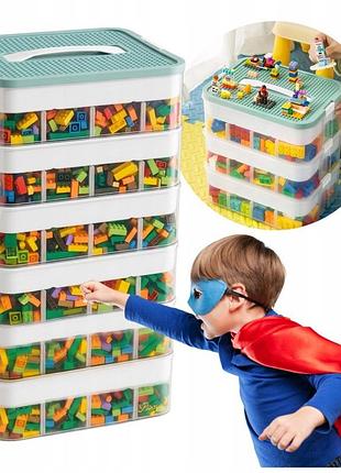Органайзер на конструктор organizer 6 шарів 43 л сумісний з lego
