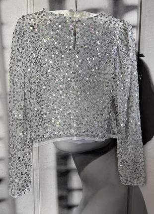 Топ asos пайетки з довгим рукавом 5