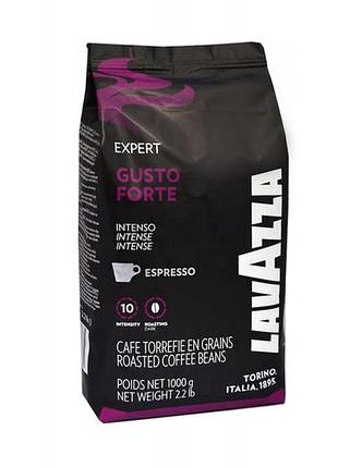 Кава в зернах lavazza expert gusto forte 1кг зерно для еспресо 100% робуста