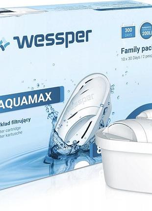 Фільтруючий картридж води wessper aquamax для графіну brita dafi aquaphor 10 штук