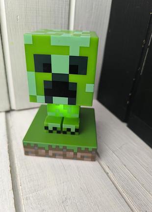 Нічник майнкрафт minecraft крипер дитячий нічник світильник