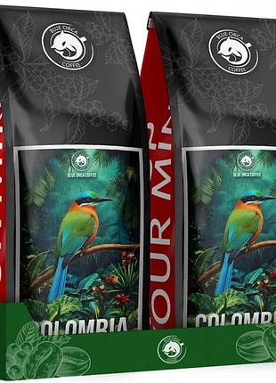 Кава в зернах 1кг х2 колумбія свіжосмажена 100% арабіка blue orca coffee