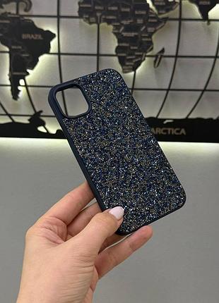 Преміум чохол зі стразами для айфона 11,чохол tpu swarovski з блиском для iphone 11 (синій)