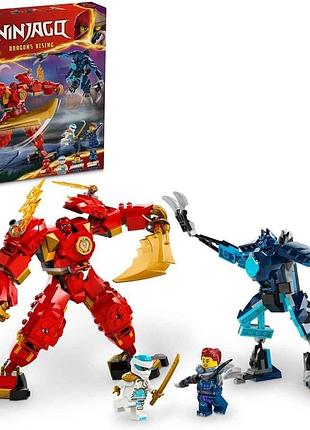 Lego ninjago мех стихії вогню каї фігурка конструктор для 7 років фанат серіалу виникнення драконів з мініфігурками каї і зейна