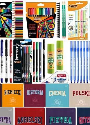 Набір для школи bic wyprawka szkolna зошити тематичні клас 4-8