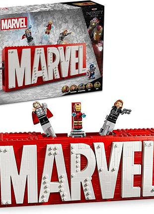 Lego marvel: логотип marvel з мініфігурками колекційний набір для підлітків і фанатів месників іграшка для складання декор для