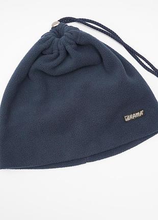 Шарф-шапка 2-в-1 kama fleece beanie s-m унисекс флисовый лыжный снуд бафф шапка трансформер