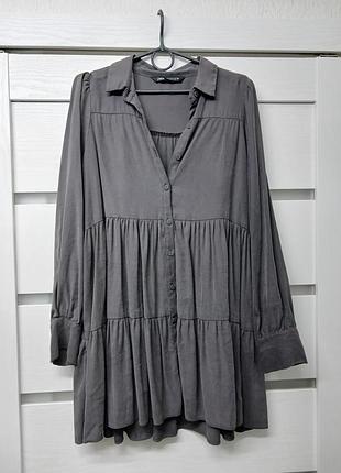 Коротка сукня жіноча zara сіра