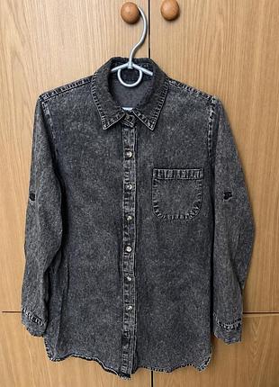 Джинсова сорочка washed black