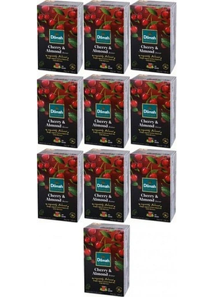 Набір 10 штук чаю dilmah cherry та almond ex20 з биркою x10