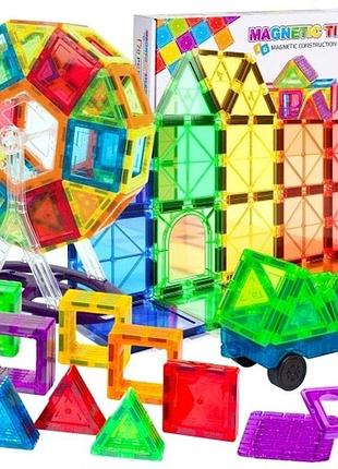 Великі магнітні кубики 3d magnetic tiles конструктор набір xxl 80 штук