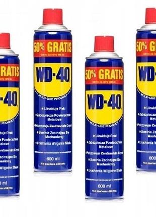 Набір 4 штуки 4x wd-40 600 ml багатофункціональний антикорозійний препарат amtra 01-506