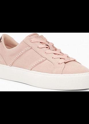 Жіночі замшеві кеди ugg dinale у ніжно-рожевому відтінку (pink / quartz).розмір: 38(24,5см)
