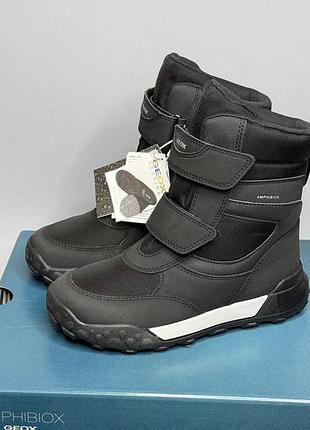 Детские зимние ботинки geox trekkyup amphibiox, сапоги мальчишки 31р