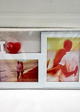 Фоторамка колаж love на 3 фото