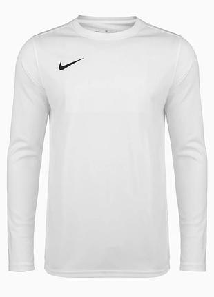 Білий спортивний лонгслів бренду nike