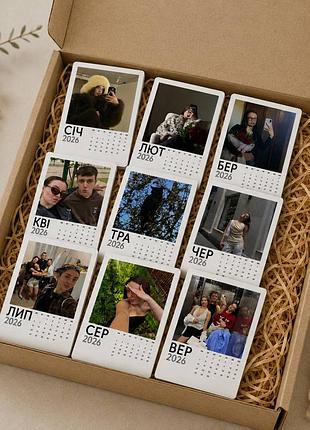 Фотомагнит индивидуальный календарь на 12 фото 32937 6х9 см