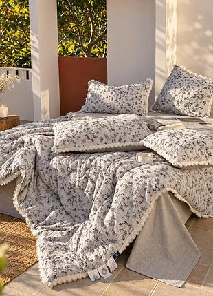 Постельное белье евро с демисезонным одеялом из муслина colorful home print 9 22124 200х230 см