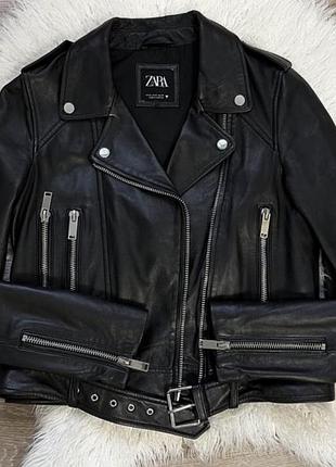 Куртка косуха zara натуральная кожа