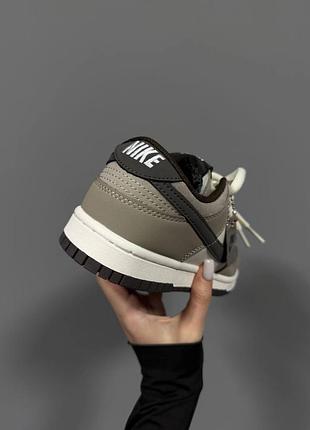 Кроссовки nike sb dunk low beige brown white 7