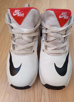 Кросівки високі nike білі з червоним