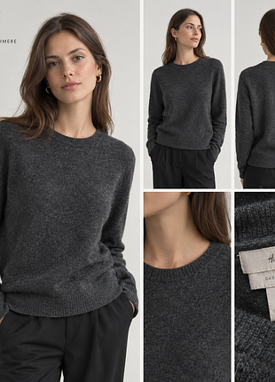 Светр жіночий h&m кашеміровий, розмір s, сірий