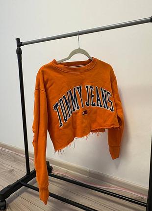 Жіночий укорочений светр tommy jeans помаранчевий xl