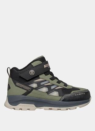 Черевики   для дітей skechers lights хакі, зимові