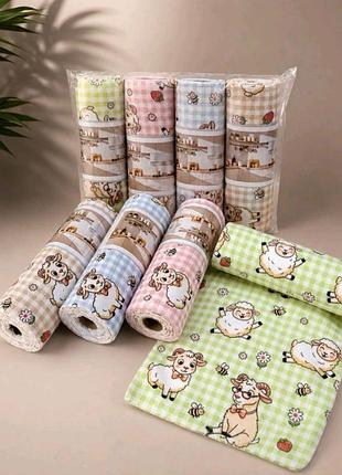 Набір рушників багаторазових в рулоні l&m home textile 22070 25х25 см 20 шт блакитний