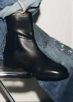 Черевики zara шкіряні 38