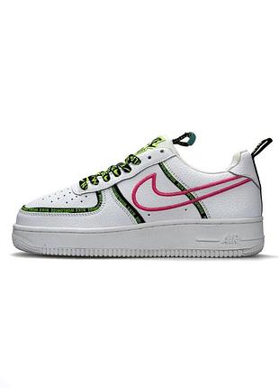 Жіночі кросівки nike air force 1 ‘07 prm worldwide pack white pink